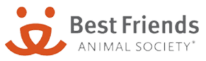 A green banner with the words " best friends animal sanctuary ".