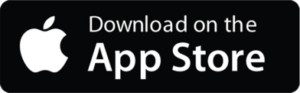 A black and white image of the download button for the app store.